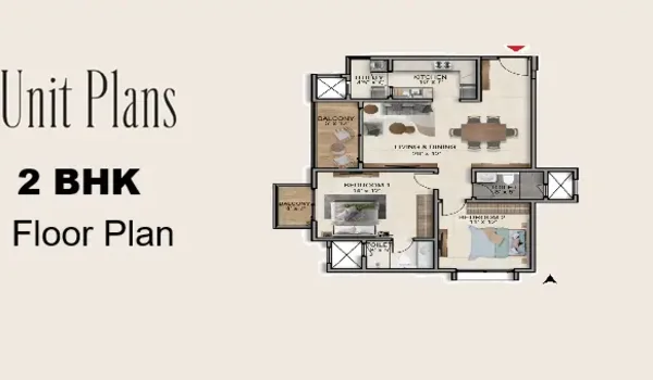 Featured Image of Prestige Dobbaspet 2 BHK Floor Plan