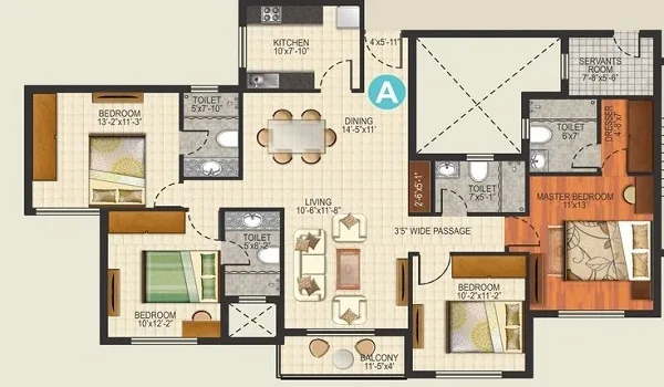 Featured Image of Prestige Dobbaspet 4 BHK Floor Plan